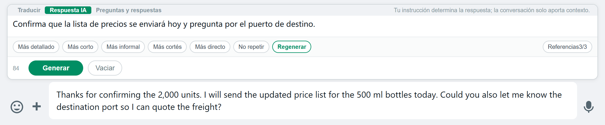 Respuestas con IA