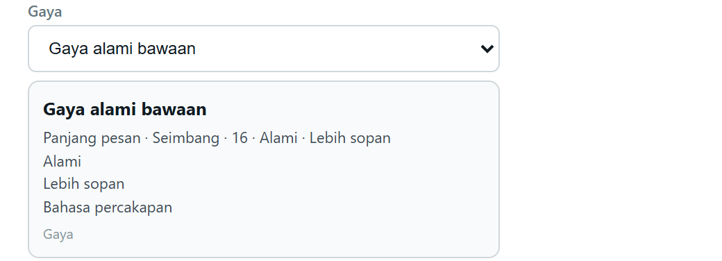 Gaya pribadi